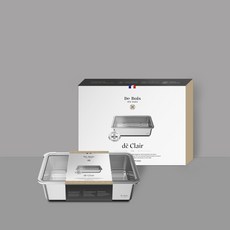 De Bois 德克萊爾 無研磨劑 316不鏽鋼託盤 1, 1個, 托盤 + 網架 + PC上蓋
