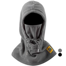 CARET 刷毛巴拉克拉法帽 冬季圍脖, 灰色, 1個