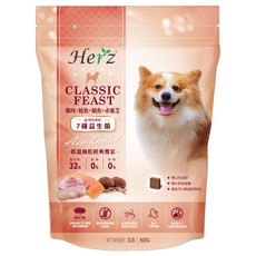 Herz 赫緻 全齡犬 經典饗宴鮮肉糧, 雞肉 + 鮭魚 + 鯖魚 + 赤靈芝, 908g, 1包