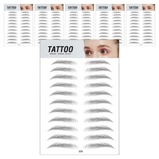 Alida 立體眉毛海娜貼紙組 GS0700135AE09, 單一顏色, 6套