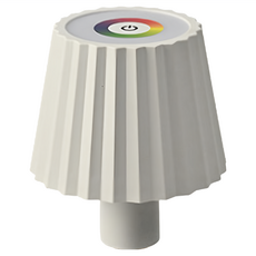 百褶酒瓶蓋氛圍燈 LED充電觸摸調光檯燈, 瓶蓋款白色