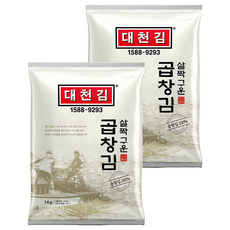 대천김 살짝 구운 곱창김, 140g, 2개