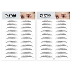 Alida 立體眉毛海娜貼紙組 GS0700135AE09, 單一顏色, 2套