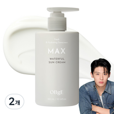 OBge 맥스 워터풀 선크림 SPF 50+ PA++++, 2개, 300ml 2개, 300ml