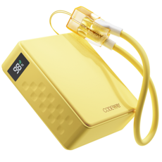 코드웨이 미니 고속충전 보조배터리 10000mAh + C타입 초고속충전 케이블, 옐로우 옐로우