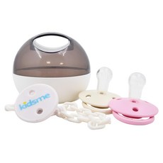 BIBS de Lux系列 矽膠安撫奶嘴, 0-3歲, 粉色+象牙色, 2入