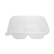 투고팩 3칸 사각 일회용용기 + 뚜껑 세트 300ml G-300, 1개입, 200세트