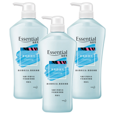 Essential 逸萱秀 瞬效鎖水系列潤髮乳 清爽防油光，毛鱗片屏護科技，適合髮根油、髮尾乾燥, 700ml, 3瓶