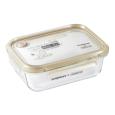 Corelle Brands 康寧餐具 Snapware SNOOPY復刻黑白耐熱玻璃保鮮盒, 容器 + 蓋子, 1個