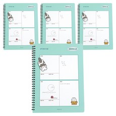 PINKFOOT 3000 喵喵 小學錯題本, 薄荷綠, 4個