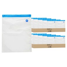 3WELL 真空拉鍊食品保鮮袋 - 無主機 食品保鮮、延長保鮮期, 26 x 28cm, 1入, 20個