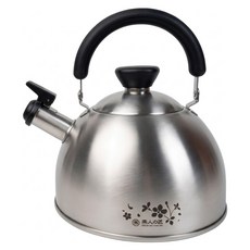 燕人の匠 燕三條 櫻吟 18-8不銹鋼笛音壺 日本製, 1個, 2.5L, 銀色 + 黑色