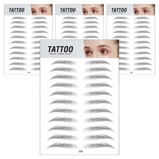 Alida 立體眉毛海娜貼紙組 GS0700135AE09, 單一顏色, 4套