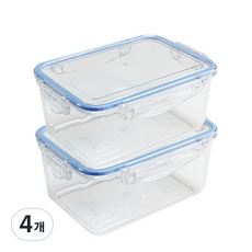 아카시아 트라이탄 밀폐용기 450ml, 4개, 단품