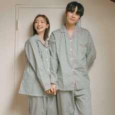PALAN 情侶款 Pingu 條紋透氣睡衣組
