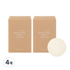 어반리브즈 무표백타입 스킨 핏 패드 리필형, 120개입, 4개