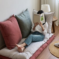 보웰 빈티지 코튼 대방석 커버