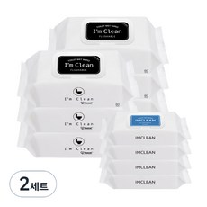 아임클린 저자극 비데 물티슈 캡형 80p x 6개 + 휴대용 캡형 20p x 4개 세트, 60g, 2세트