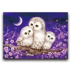 KMELLIE 3D 方塊鑽石畫套組 媽媽與女兒 50 x 40 cm, 混合顏色, 1個