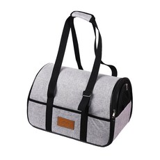 Catfeet 輕旅行亞麻風手提包 耐抓磨布料, 1個, 灰色