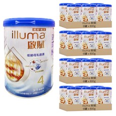 illuma 啟賦 幼童成長專用配方奶粉 4號 HMO 3~7歲, 800g, 1罐, 24罐