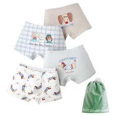 男童臘腸狗四角內褲4件組 N178