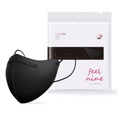 필나인 라이트 핏 투디 보건용 마스크 대형 KF94, 25매입, 1개, 모던블랙