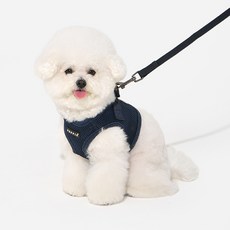 퍼피아 강아지 소프트 베스트 하네스 AH305 B스타일, 네이비, 1개