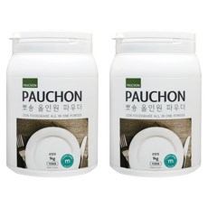 PAUCHON 多合一粉末, 無香, 1kg, 2個