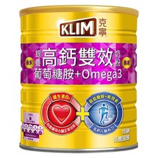 KLIM 克寧 銀養高鈣雙效奶粉 葡萄糖胺 + Omega3, 750g, 1罐