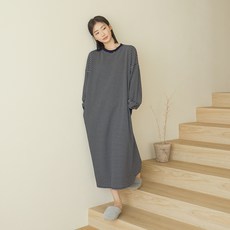 藍色女式淡色丹加拉長連衣裙