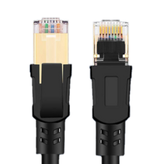 DTAudio Cat.8 乙太網路線 50cm KN-A01 高速傳輸 穩定連接, 黑色, 1條