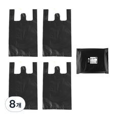 生活微笑 手提塑膠袋 黑色 100入, 4L, 8個