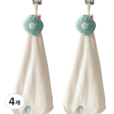 스데스 극세사 과일 행주 화이트 2개, 4개