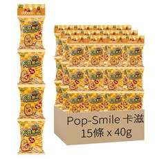 Pop-Smile 卡滋 鮮脆薯條茄汁風味4件裝, 40g, 15條