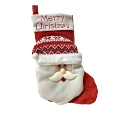紅白大臉聖誕襪 老公公, 42 x 29cm, 1個