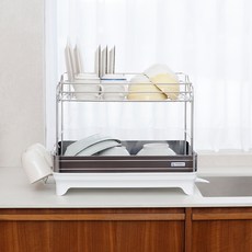 STA AMI 2層餐盤瀝水架, 白色