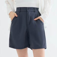 Elsso 女款大尺碼高腰A字寬版西裝短褲