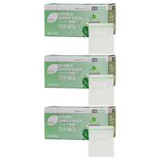 EZn이지엔 스탠다드 더블지퍼백, 중(M), 100개입, 3개