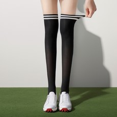 Bodyit 防紫外線雙色高爾夫一體式及膝襪, 黑色, 1套