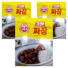 오뚜기 3분짜장, 200g, 3개