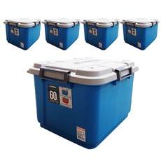 KEYWAY 聯府 海力士滑輪掀蓋整理箱 60L, 藍色, 5個