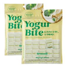 원더푸드 반려동물 요거 바이트 간식 20p, 브로콜리, 40g, 2개