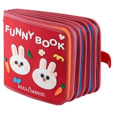 첫 놀이 학습책 마이 퍼니북 헝겁책, 레드, 1개