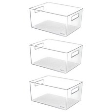 Market Plan 米特多用途收納盒 基本款 小號, 3個, 透明