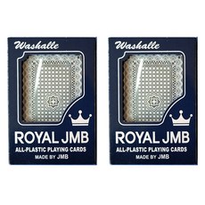 JMBROYAL 塑膠高品質撲克牌, 藍色JMB, 2個