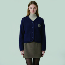 올리브데올리브 여성용 포켓자수 크롭 재킷