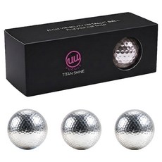 UUGOLF 金屬高爾夫球 2層, 1顆, 銀色, 3顆