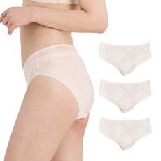 인견 플라워 햄원단 팬티 3p