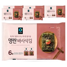 청정원 명란맛 바사삭김, 22.8g, 6개